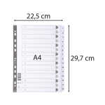 Exacompta Register A4 Karton 15tlg 1-15 weiss