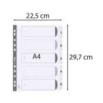 Exacompta Register A4 Karton 5tlg 1-5 weiss
