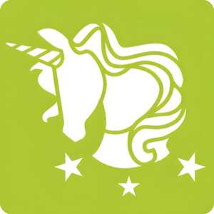 Avenue Mandarine 6 Schablonen sortiert, Einhorn