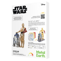 Metal Earth STAR WARS Set C-3PO + R2-D2 Box Vers.