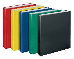 Ringordner Basic, A4 x 33 P sortiert in gelb, rot, grün, blau, schwarz