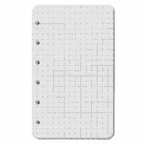 Ringbuch-Einlage A7, 6-fach, kariert, weiß, 50 Blatt