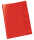 Schulhefthülle, DIN A5, PP-Folie, transparent rot