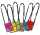 Veloflex Brustbeutel Velocolor sortiert 6er Pack aus Polyester