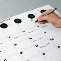 SIGEL HO550 Papier-Schreibunterlage, Wandkalender - Monatsplan - Nein - grau - ca. A2 - DE/EN/FR/NL - 12 Blatt - FSC-zertifiziert