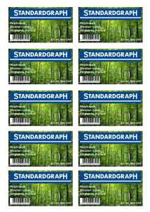 Standardgraph Holzlineal 17 cm mit Stahleinlage 45er Display