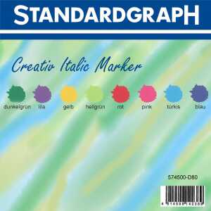 Standardgraph Creativ Italic Marker 2s m 4 Ringen à 10 Marker Display