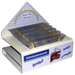 Standardgraph Geometriedreieck Stano Flex 50er Display, 16 cm flexibel