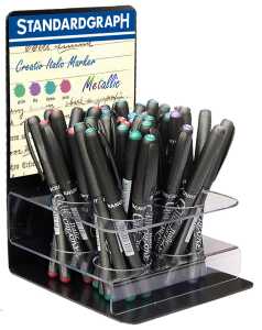Creativ Italic Marker mit 4 Ringen in grün türkis lila und pink