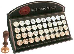 Messingsiegel Ø 20 mm mit Holzgriff Buchstaben 40er Display