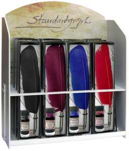 Kalligraphie-Set GÄNSEKIEL mit 4 x 3 Sets sortiert im Display