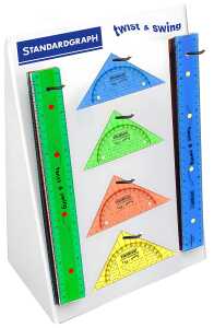 Twist & Swing OFFICE 24 Lineale 30 cm 24 Geometriedreiecke 16 cm
