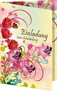 Nestler Einladungskarte 17 x 12 cm Flowers