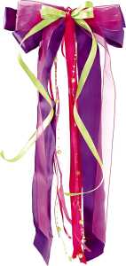 Nestler Schultütenschleife ca. 23 x 50 cm lila/pink