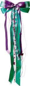 Nestler Schultütenschleife ca. 23 x 50 cm türkis/lila