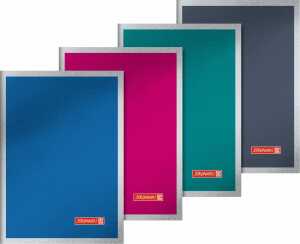 BRUNNEN 104647103 Heft Metallic A6 liniert extrastarker Umschlag