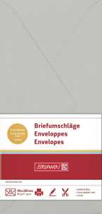BRUNNEN Briefumschl. DL grau 4003273669130
