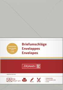 BRUNNEN Briefumschl. C6 grau 4003273669147