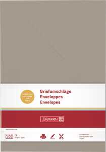 BRUNNEN Briefumschl.C5 taupe 4003273670204