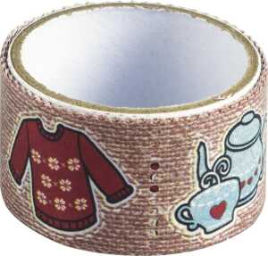 Deko Tapes Stamp Love & Peace 24 m 34 x 255 mm Papier-Tapes beige