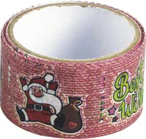 Deko Tapes Stamp Merry Christmas 24 m j 34 x 255 mm Papier-Tapes rot