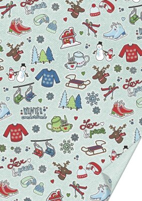 HEYDA 204771728 Motivkarton Patches Winter 50 x 70 cm