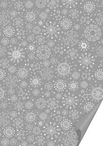 HEYDA Motivkarton Kristalle A4 (21 x 31 cm inkl. Codierleiste) silber