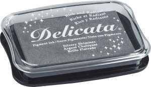 TSUKINEKO Stempelkissen Delicata Metallic 10 x 7 cm silvery shimmer