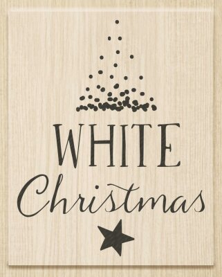 HEYDA 211800413 Stempel Weihnachten White Christmas Holz matt lackiert