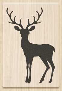 HEYDA 211801419 Stempel Weihnachten Christmas Deer Holz matt lackiert