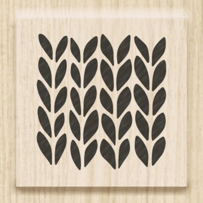 HEYDA 211801722 Stempel Hintergrundstempel Leafs Holz matt lackiert