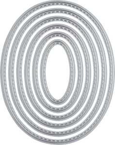 Stanzschablone Stitches oval 54 x 28 mm - 119 x 94 mm Metall
