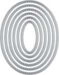 Stanzschablone Stitches oval 54 x 28 mm - 119 x 94 mm Metall