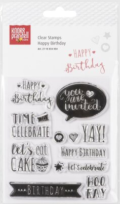 KNORR PRANDELL 2118834004 Stempelmotiv Clear Stamp Happy Birthday transparent