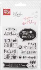KNORR PRANDELL Stempelmotiv Clear Stamp Happy Birthday transparent