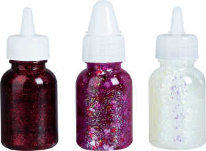 Glitter Glue Love rot Confetti Glue Herzen rot Flaky Glue weiss
