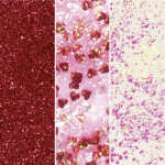 Glitter Glue Love rot Confetti Glue Herzen rot Flaky Glue weiss