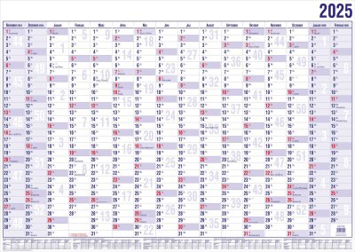 2025 Güss Wandplaner A0 16 Monate im Versandrohr