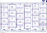 2026 Güss Tafelkalender A4 12 Monate