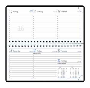 2027  GÜSS Tisch/-Taschenkalender mit Wire-O.-Bindung, Einband Tucson blau