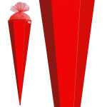 Roth Schultüte 85cm eckig Basteltüte rot