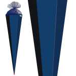 Roth Schultüte 85cm eckig Basteltüte ultramarinblau