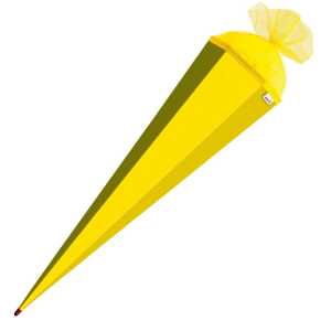 Roth Schultüte 85cm eckig Basteltüte gelb