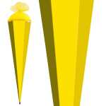 Roth Schultüte 85cm eckig Basteltüte gelb