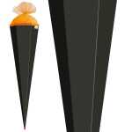 Roth Schultüte 85cm eckig Basteltüte schwarz