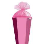 Roth Schultüte 85cm eckig Basteltüte rosa