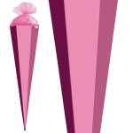 Roth Schultüte 85cm eckig Basteltüte rosa