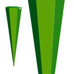 Roth Schultüte 85cm eckig Basteltüte grün