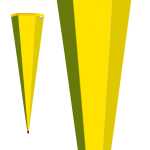 Roth Schultüte 85cm eckig Basteltüte gelb