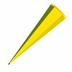 Roth Schultüte 85cm eckig Basteltüte gelb